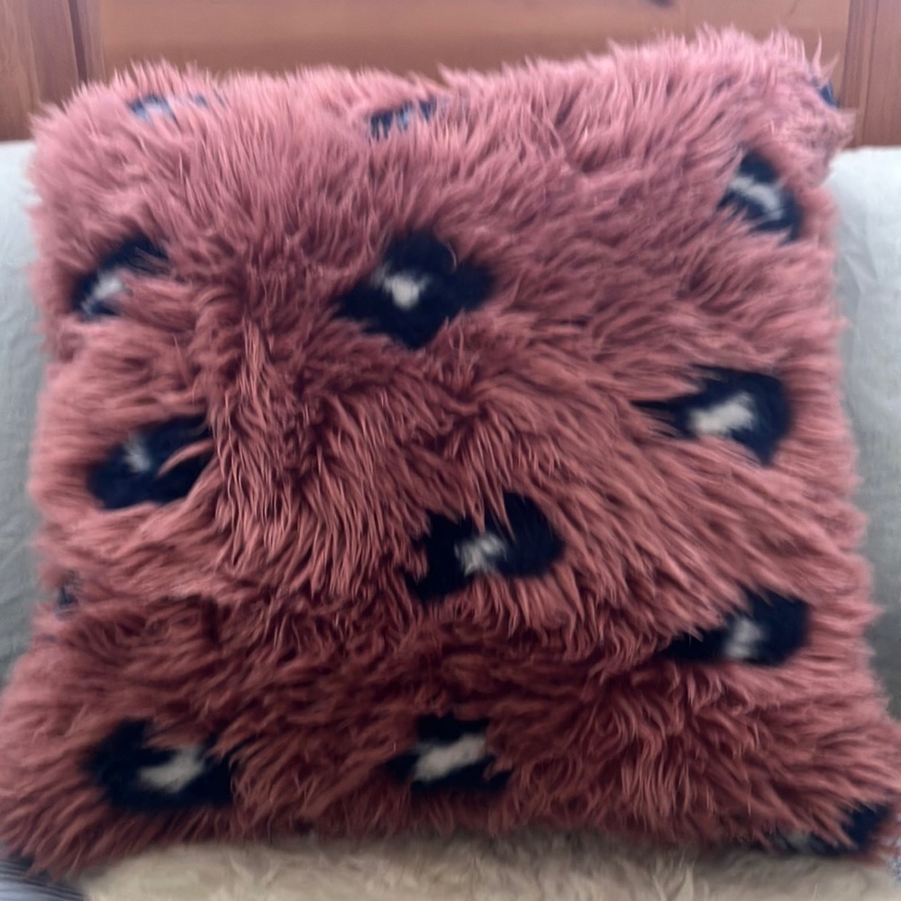 Anthropologie Dalia Faux Fur Pillow